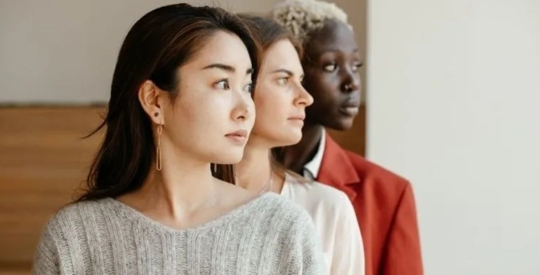interracial group of woman