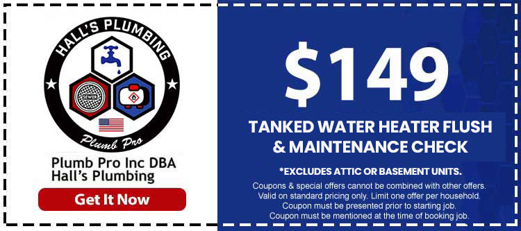 discount on water heater flush and maintenance check