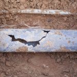 damaged sewer line